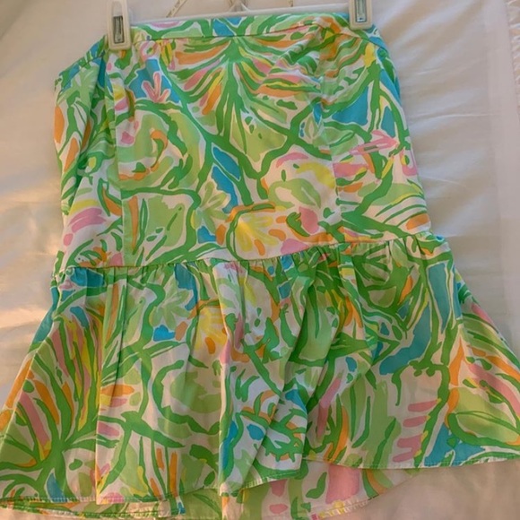 lily pultzier floral strapless top size 4 - Picture 1 of 2
